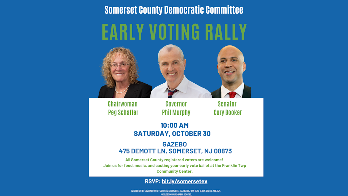 Somerset County Early Voting Rally · New Jersey Democratic State Committee